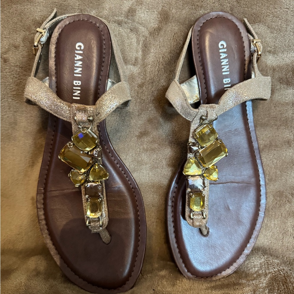 Gianni Bini Women's Gold Embellished Sandals